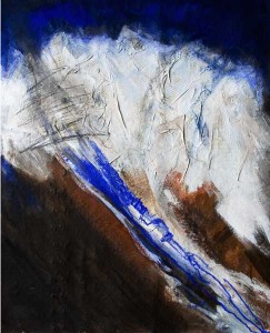 Nordkette | 2006 | 81 x 66 cm| Mischtechnik auf Karton | Alpenglühen | 2010 | 100x150cm | Acryl auf Leinwand | Privatsammlung