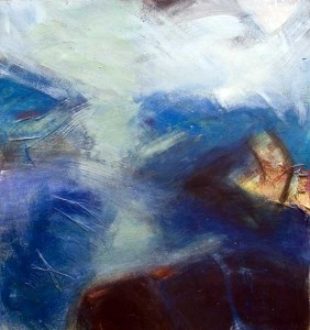 Lichtblick | 2008 | 81 x 76 cm | Mischtechnik auf Papier | Alpenglühen | 2010 | 100x150cm | Acryl auf Leinwand | Privatsammlung