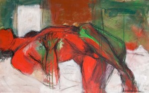 Männlicher Akt | 2007 | 75 x 120cm | Mischtechnik auf Leinwand