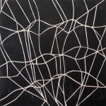 Liniengespinst | 2010 | 20 x 20 cm | Tusche auf Lindenholz