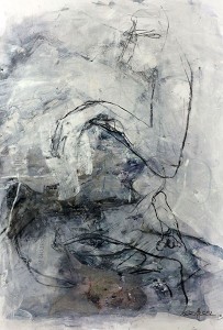 Akt in Grau | 2014 | 60 x 40 cm | Mischtechnik auf Papier