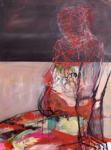 Gedanken einer Schwangeren | 2015 | 80 x 60 cm | Mischtechnik auf Leinwand