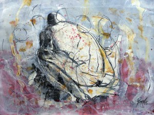 Suchende | 2015 | 35x49cm | Mischtechnik auf Papier