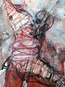 Zangenmensch | 2014 | Mischtechnik auf Papier