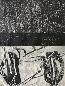 20 o.T. | 2019 | 46 x 43 cm | Monotypie auf Chinapapier