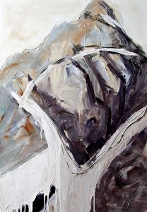 Serles | 2008 |100 x 70 cm | Acryl auf Leinwand | Alpenglühen | 2010 | 100x150cm | Acryl auf Leinwand | Privatsammlung