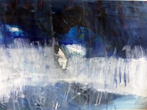 Rhapsody in Blue | 2014 | 45 x 66 cm | Acryl auf Papier